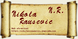 Nikola Raušević vizit kartica